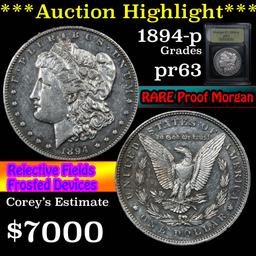 ***Auction Highlight*** 1894-p Morgan Dollar $1 Graded Select Proof By USCG (fc)