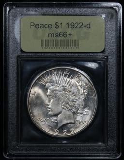 ***Auction Highlight*** 1922-d Peace Dollar $1 Graded GEM++ Unc By USCG (fc)