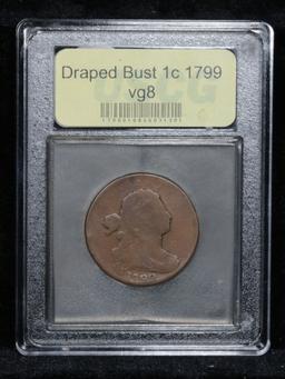 ***Auction Highlight*** 1799 Draped Bust Large Cent 1c Graded vg, very good by USCG (fc)