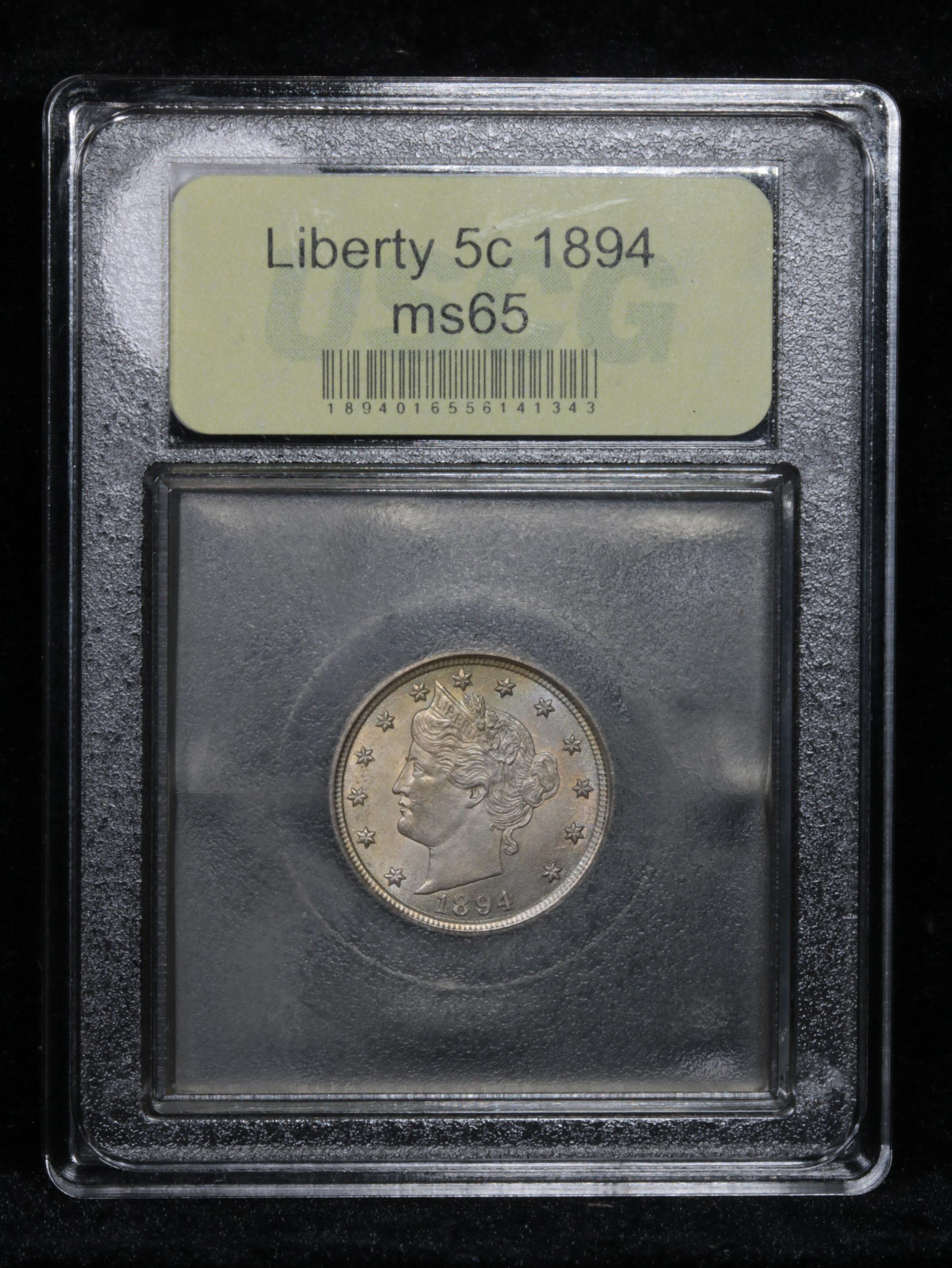 ***Auction Highlight*** 1894 Liberty Nickel 5c Graded GEM Unc by USCG (fc)
