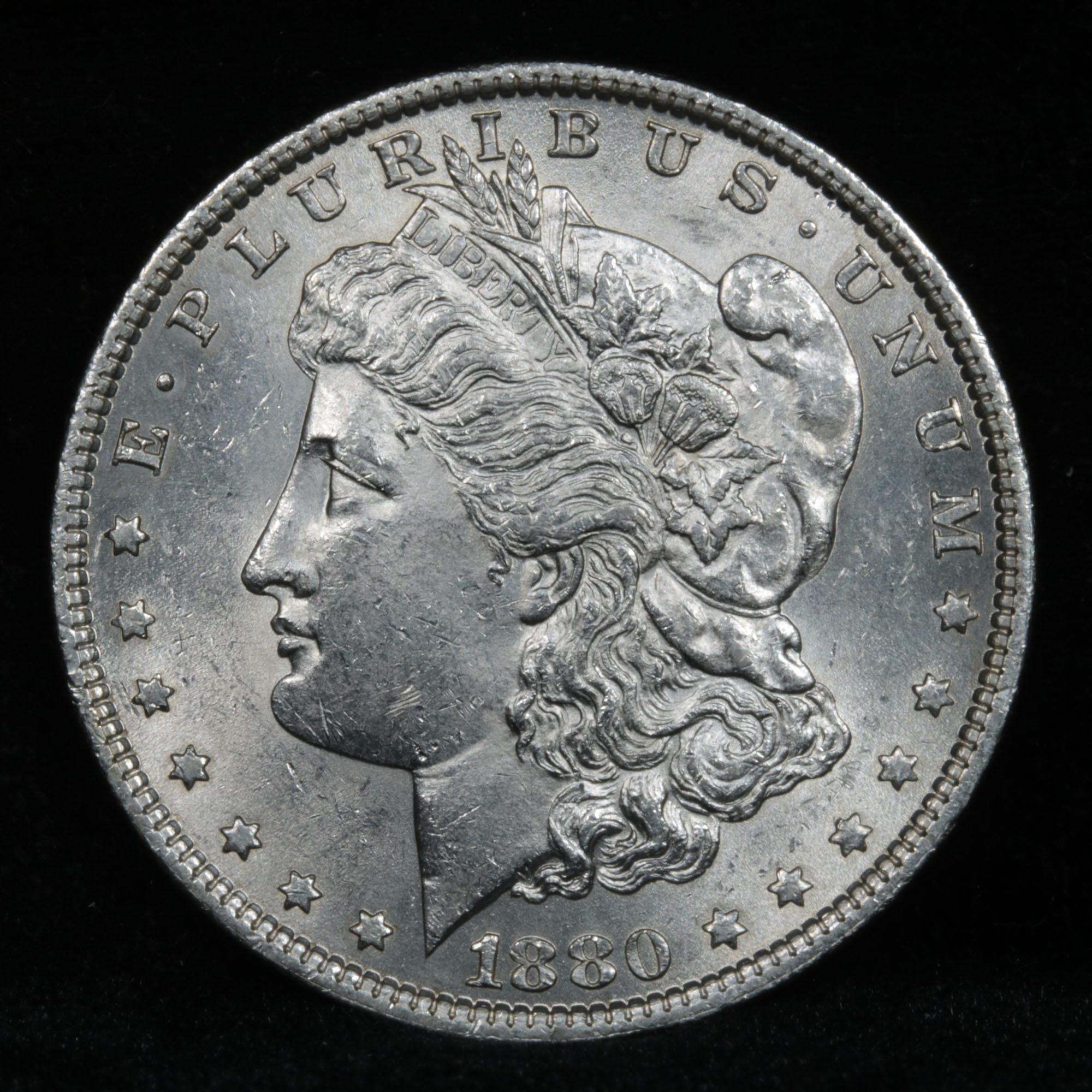 ***Auction Highlight*** 1880-o Morgan Dollar $1 Graded Choice Unc by USCG (fc)