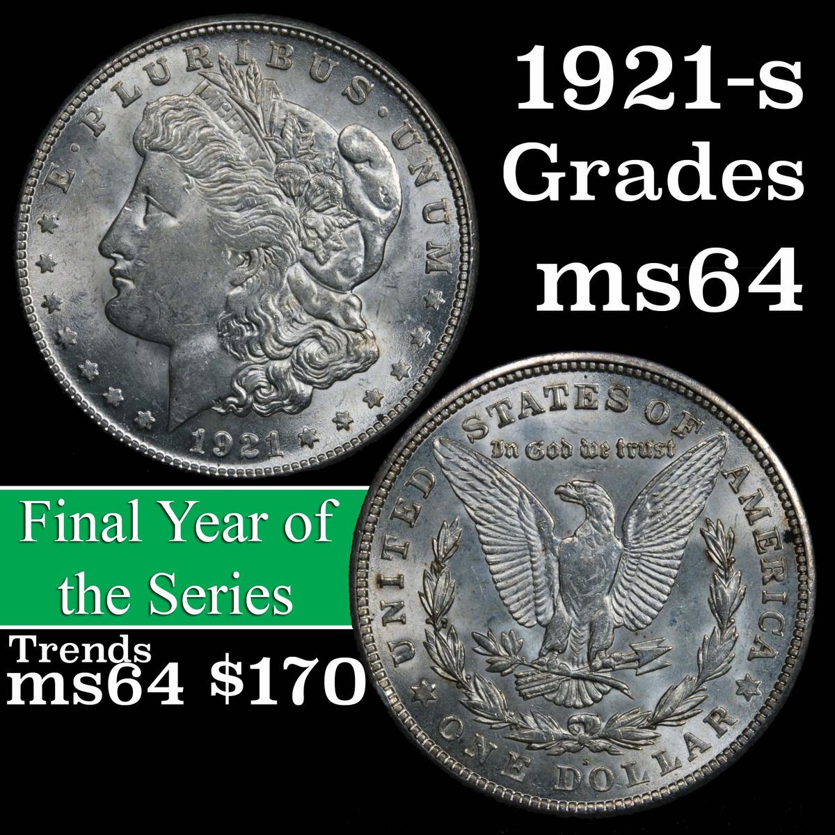 1921-s Morgan Dollar $1 Grades Choice Unc