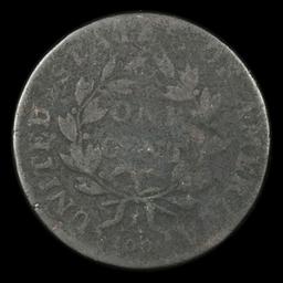 1807 Sm Fraction Draped Bust Large Cent 1c Grades g, good