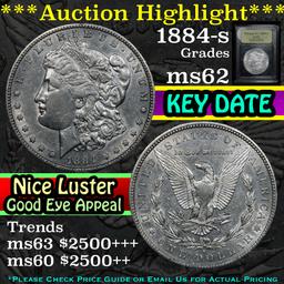 ***Auction Highlight*** 1884-s Morgan Dollar $1 Graded Select Unc by USCG (fc)