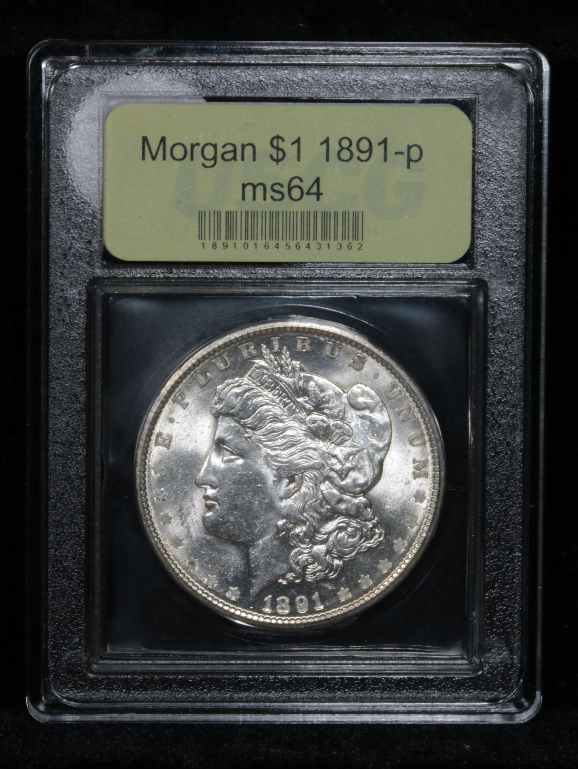 ***Auction Highlight*** 1891-p Morgan Dollar $1 Graded Choice Unc by USCG (fc)