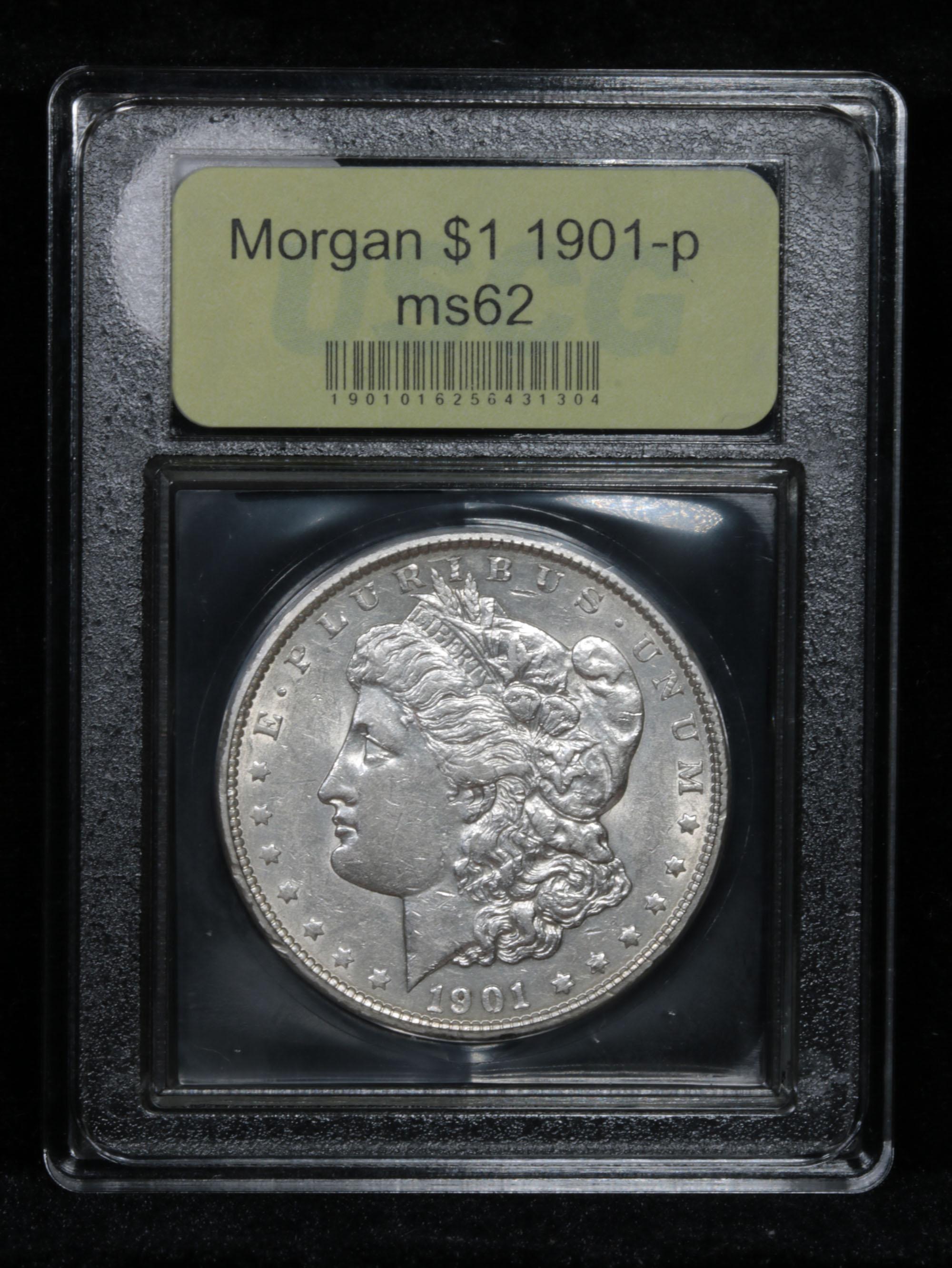 ***Auction Highlight*** 1901-p Morgan Dollar $1 Graded Select Unc by USCG (fc)