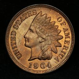 ***Auction Highlight*** 1904 Indian Cent 1c Graded GEM++ Unc RD by USCG (fc)