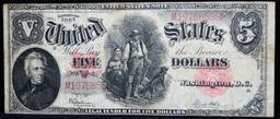 ***Auction Highlight*** Series of 1907 $5 "Woodchopper" Legal Tender Note Grades vf++ (fc)