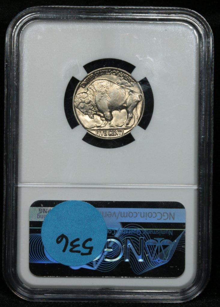 NGC 1937-p Buffalo Nickel 5c Graded ms66 By NGC