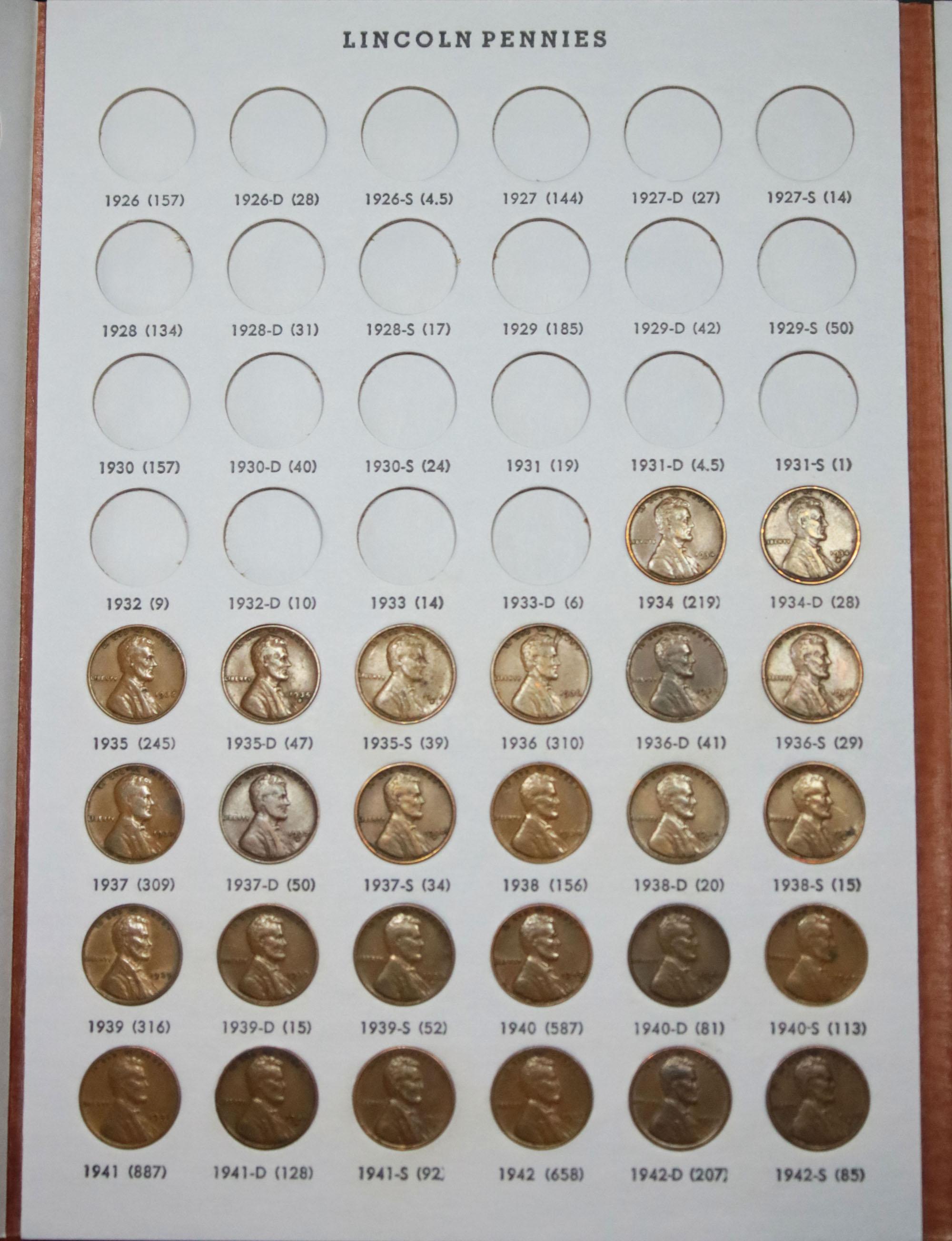 Lincoln Cent Collection from 1934-1958 all dates and mints incl steel cents