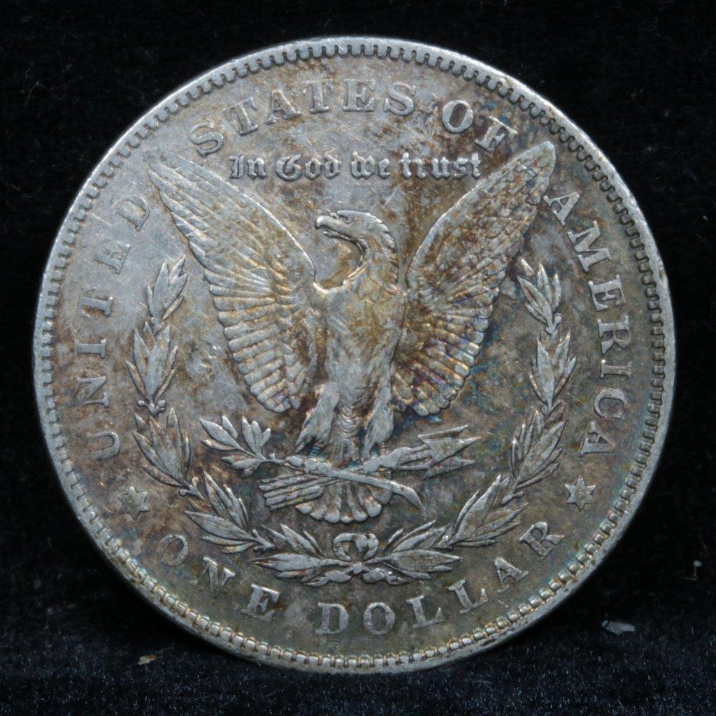 1878-p 7tf Vam 167 'Broken letters' Morgan Dollar $1 Grades xf+