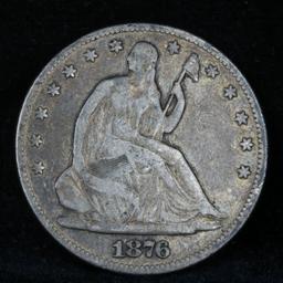 1876-p Seated Half Dollar 50c Grades f+