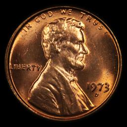 1973-d Lincoln Cent 1c Grades GEM+ Unc RD