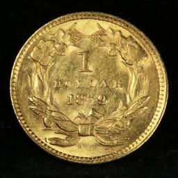 ***Auction Highlight*** 1859 Indian Princess Gold $1 Graded Select+ Unc by USCG (fc)