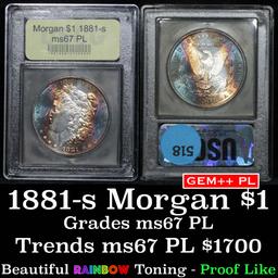 ***Auction Highlight*** 1881-s Morgan Dollar $1 Graded GEM++ PL By USCG (fc)