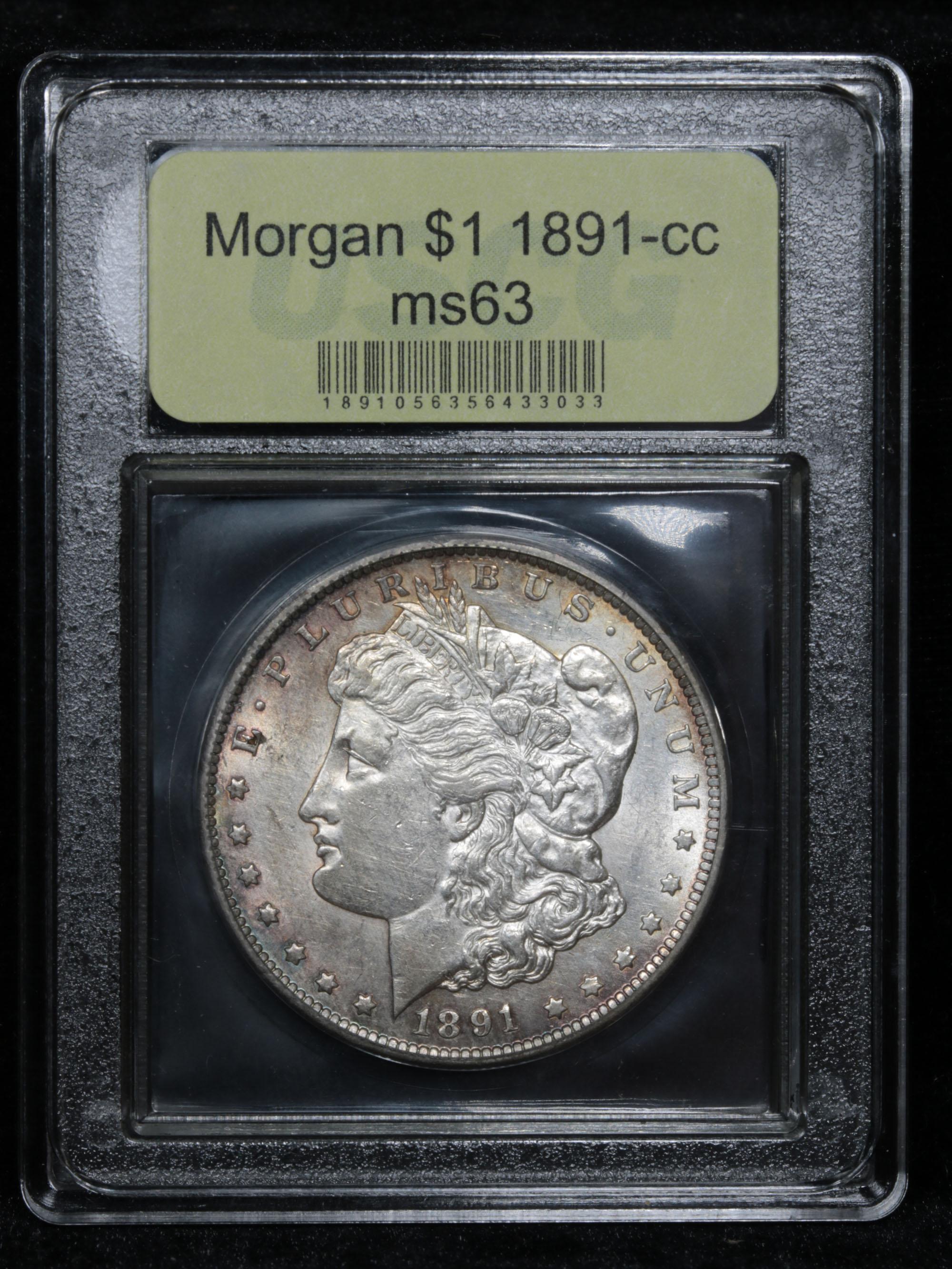 ***Auction Highlight*** 1891-cc Morgan Dollar $1 Graded Select Unc by USCG (fc)