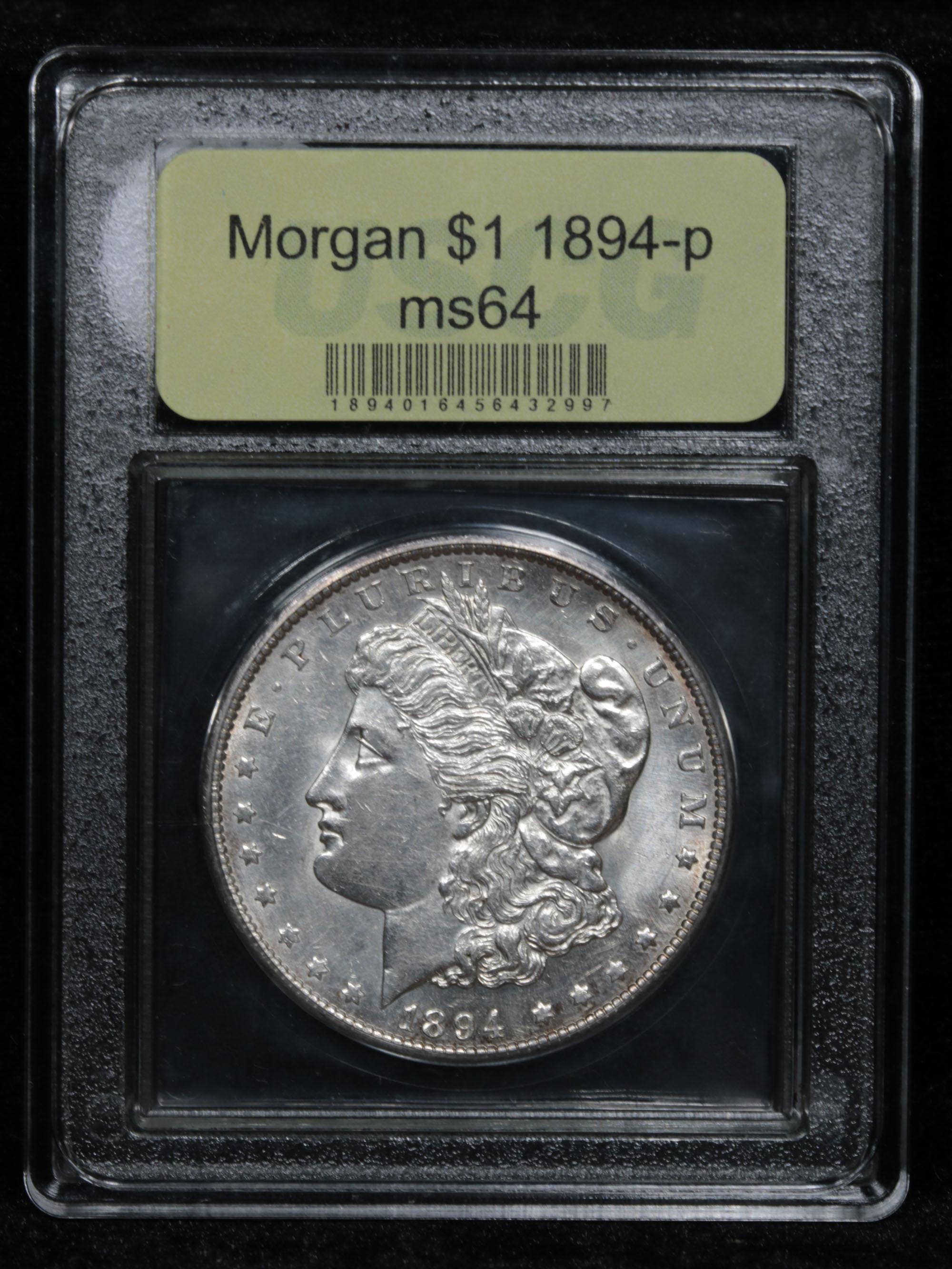***Auction Highlight*** 1894-p Morgan Dollar $1 Graded Choice Unc By USCG (fc)