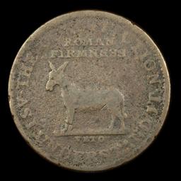 1833 Roman Firmness Hard Times Token Grades f+