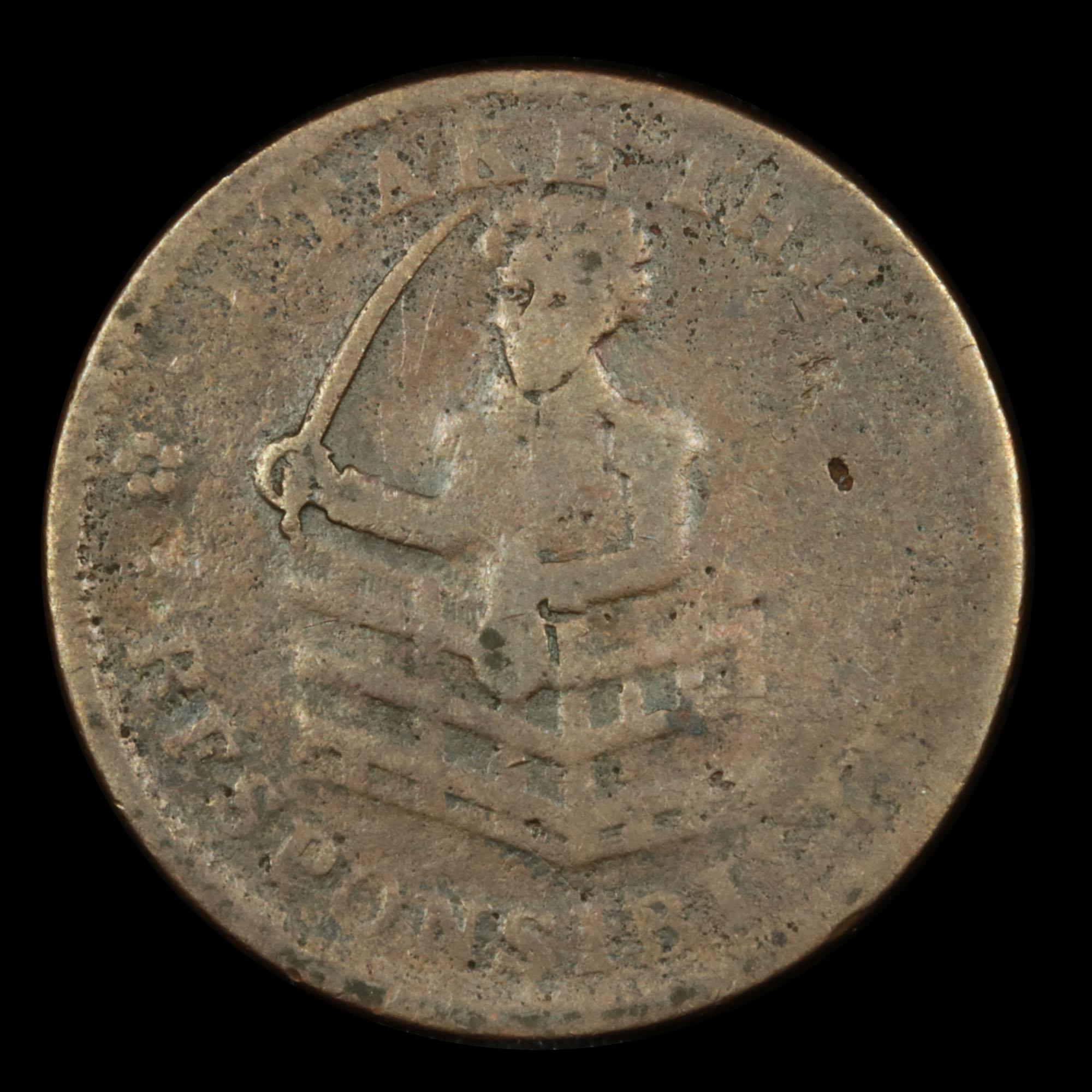 1833 Roman Firmness Hard Times Token Grades f+