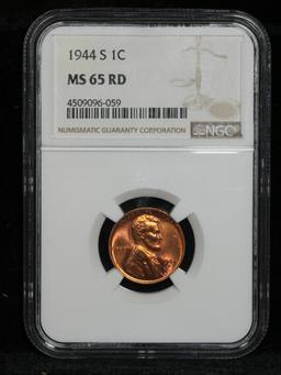 NGC 1944-s Lincoln Cent 1c Graded ms65 RD by NGC