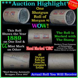 ***Auction Highlight*** Morgan dollar roll ends 1889 & 'cc', Better than average circ (fc)