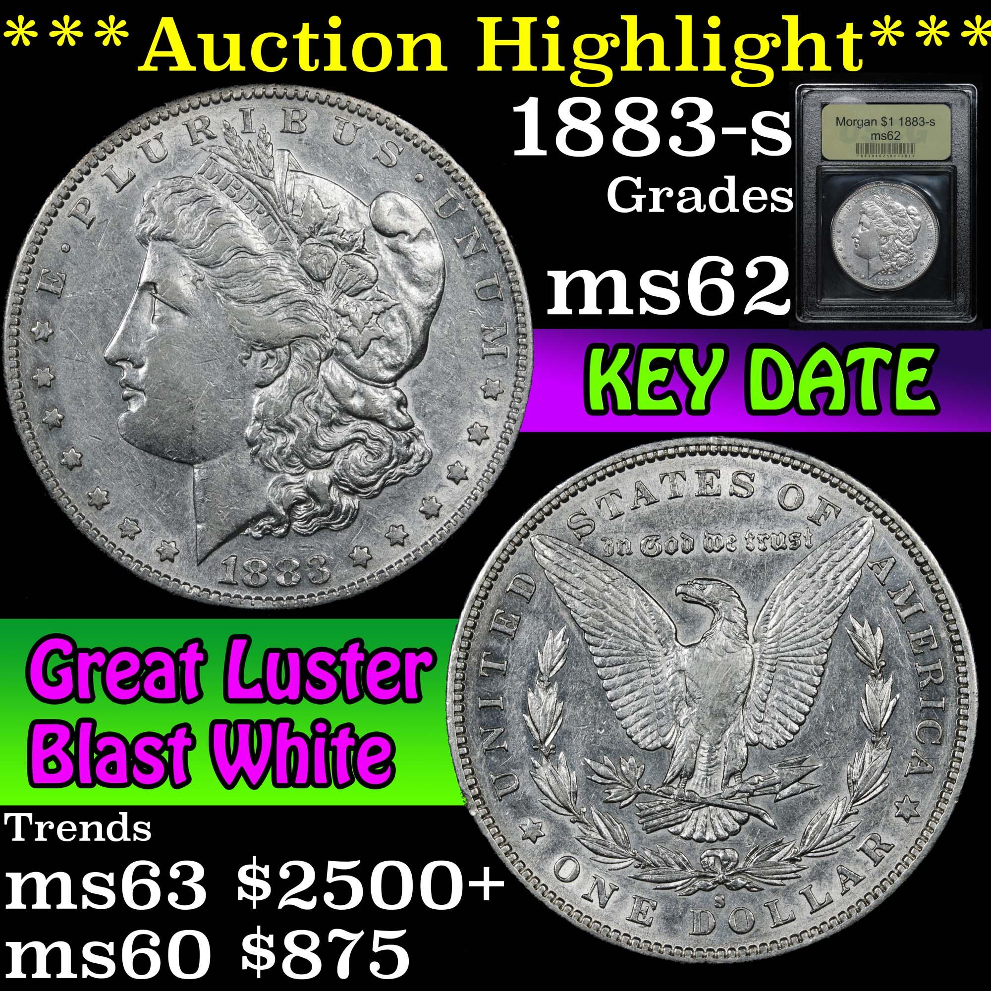 ***Auction Highlight*** 1883-s Morgan Dollar $1 Graded Select Unc By USCG (fc)