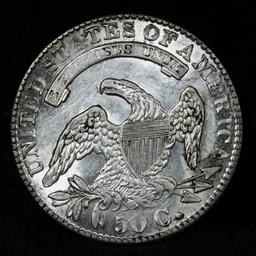 ***Auction Highlight** 1832, 0-122 Sm Let Capped Bust Half Dollar 50c Graded Select Unc By USCG