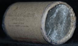 ***Auction Highlight*** Incredible Find, Unc Morgan $1 Shotgun Roll w/1889 & cc mint ends  (fc)