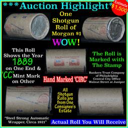 ***Auction Highlight*** Morgan dollar roll ends 1889 & 'cc', Better than average circ (fc)