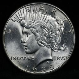 ***Auction Highlight*** 1935-p Peace Dollar $1 Graded GEM Unc By USCG (fc)