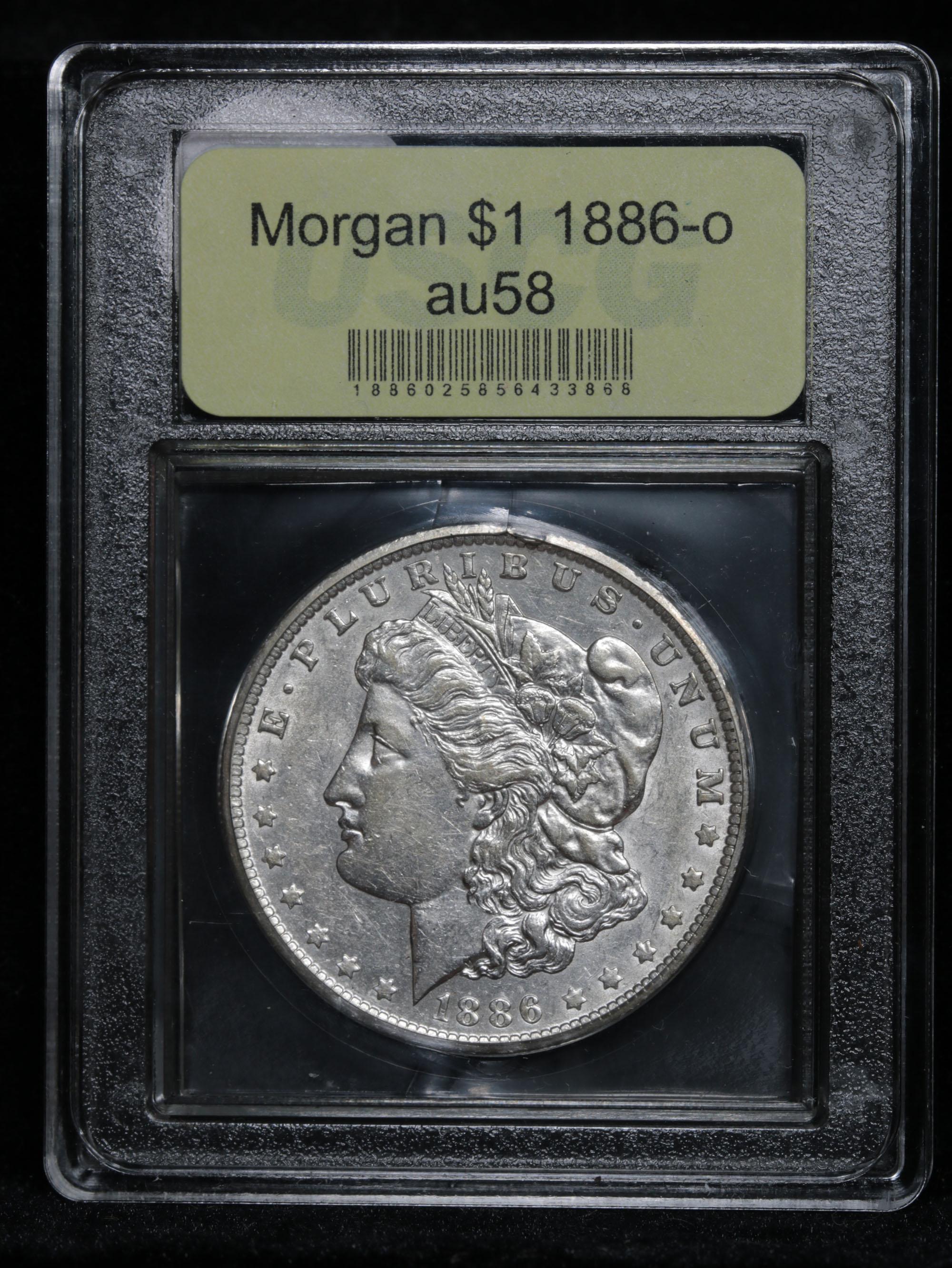 1886-o Morgan Dollar $1 Graded Choice AU/BU Slider By USCG