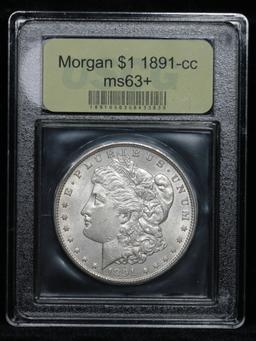 ***Auction Highlight*** 1891-cc Morgan Dollar $1 Graded Select+ Unc By USCG (fc)