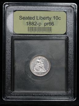 ***Auction Highlight*** 1882-p Seated Liberty Dime 10c Graded GEM+ Proof By USCG (fc)