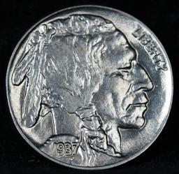 1937-p Buffalo Nickel 5c Grades GEM Unc