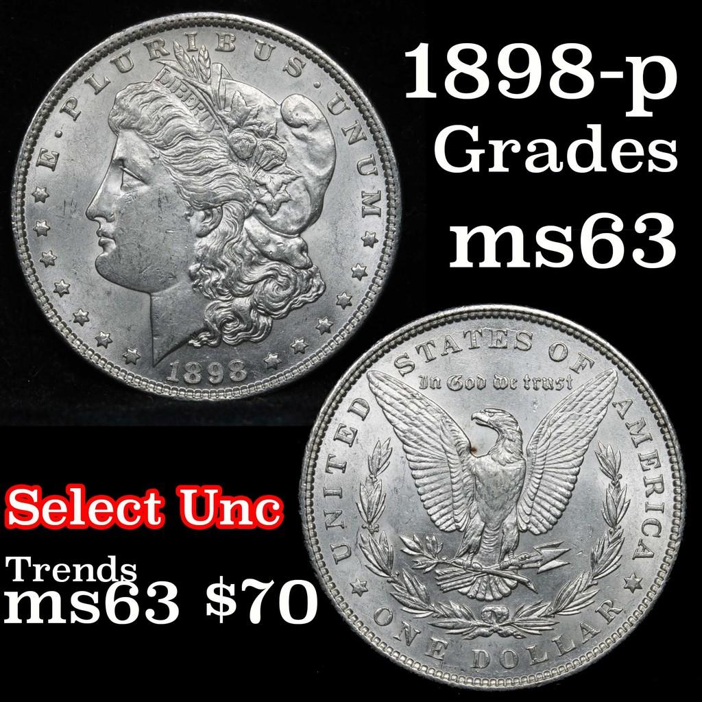 1898-p Morgan Dollar $1 Grades Select Unc