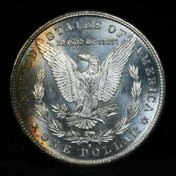 1880-s Rainbow Toned Morgan Dollar $1 Grades Select+ Unc