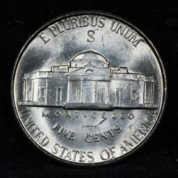 1943-s Jefferson Nickel 5c Grades GEM Unc