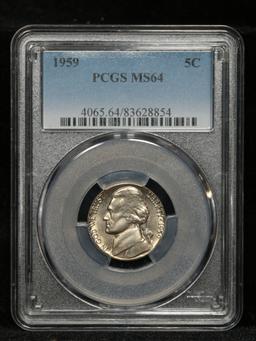 PCGS 1959-p Jefferson Nickel 5c Graded ms64 By PCGS