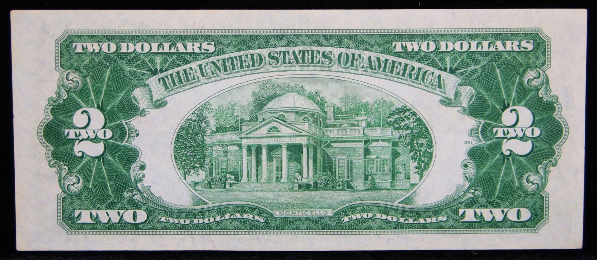 1953 $2 Red Seal United States Note Grades Choice AU/CU Slider