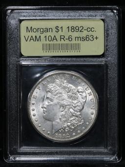 ***Auction Highlight*** 1892-cc. VAM 10A R-6 Morgan Dollar $1 Graded Select+ Unc By USCG (fc)