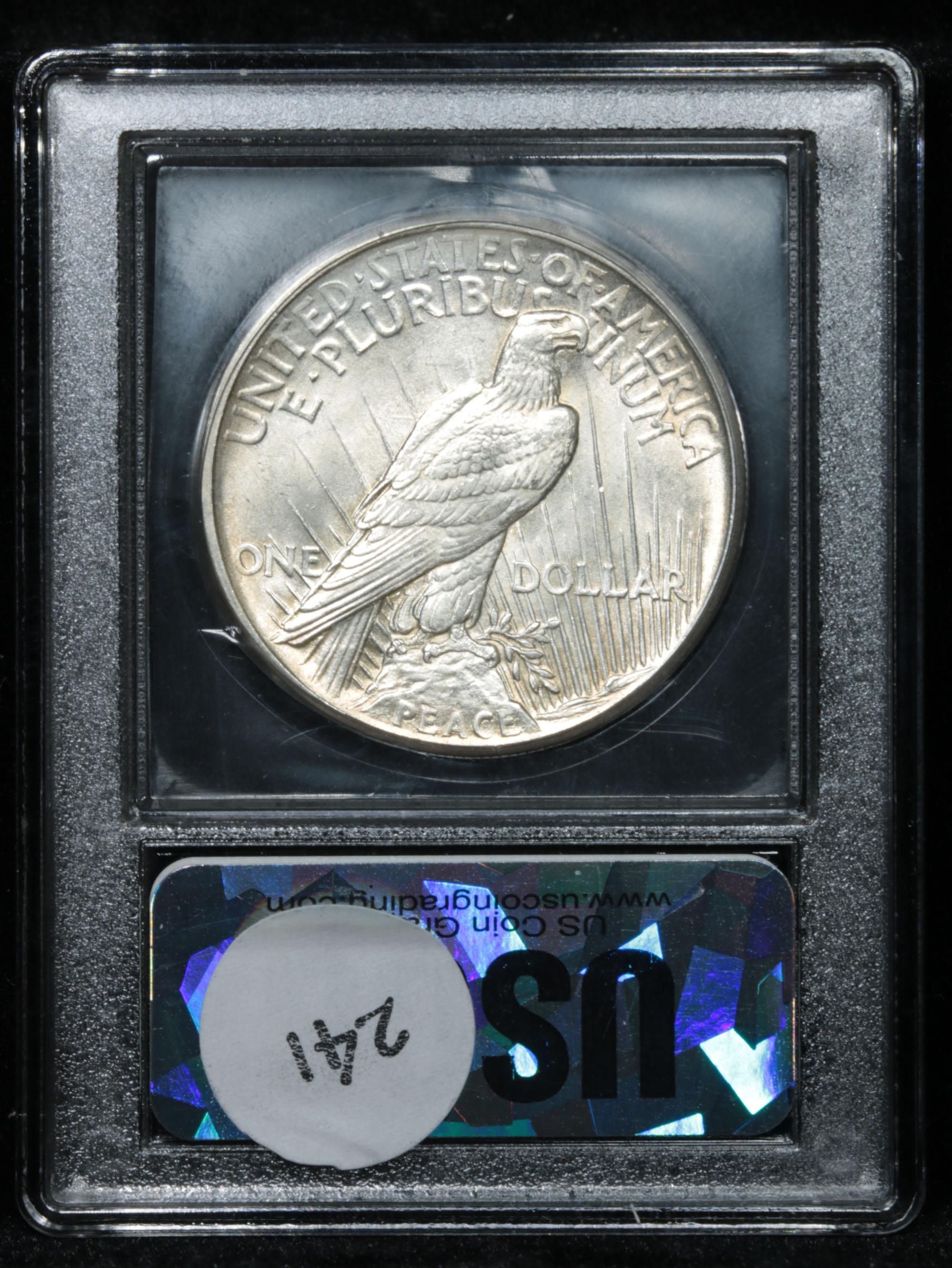 ***Auction Highlight*** 1921-p. Strong Strike Peace Dollar $1 Graded GEM+ Unc By USCG (fc)