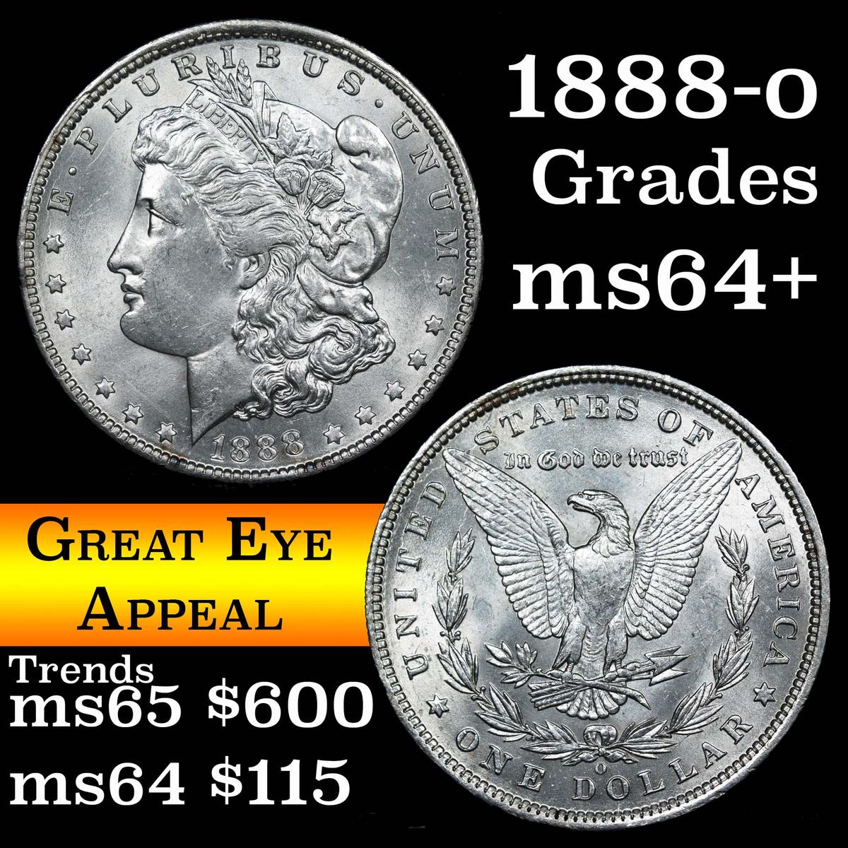 1888-o Morgan Dollar $1 Grades Choice+ Unc (fc)