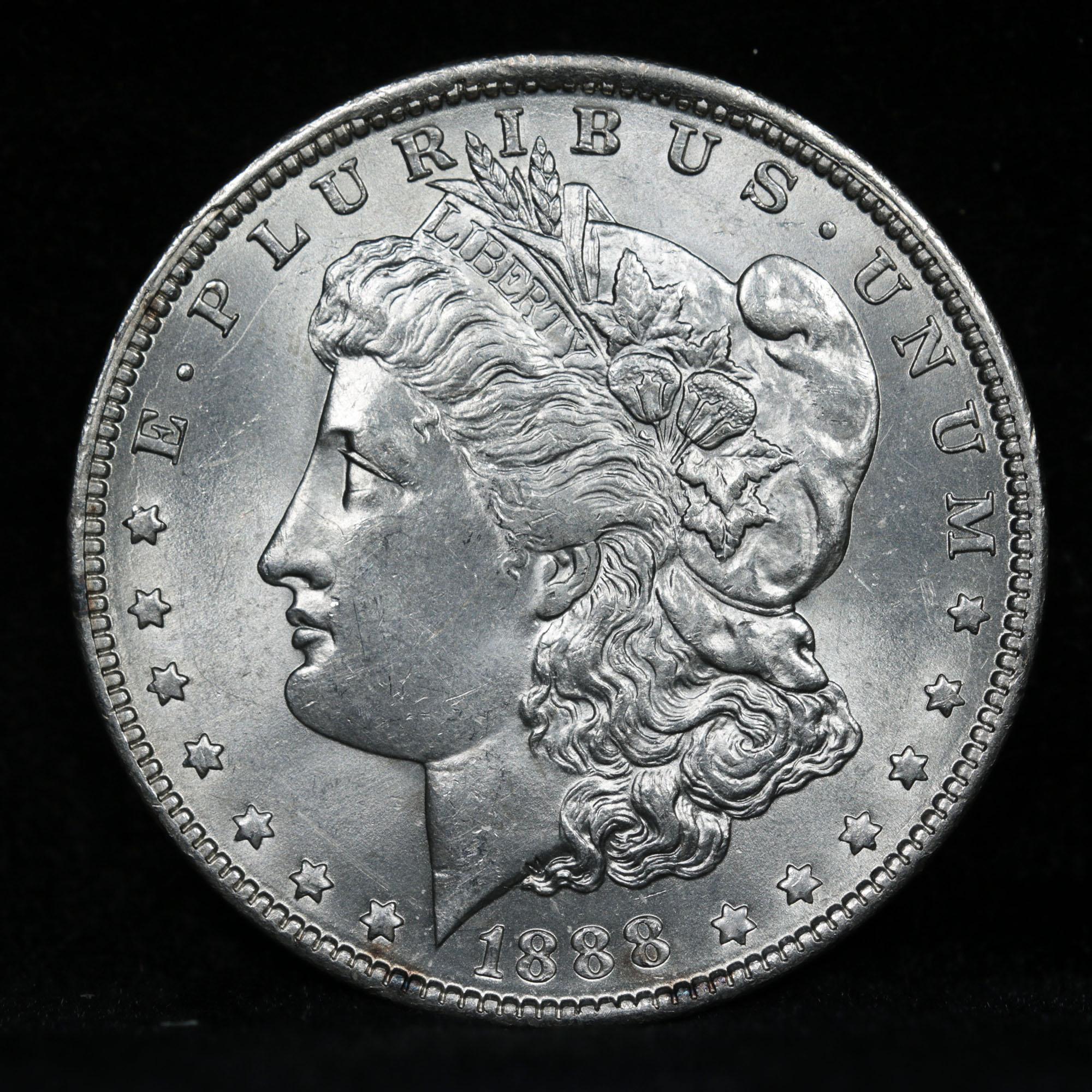 1888-o Morgan Dollar $1 Grades Choice+ Unc (fc)