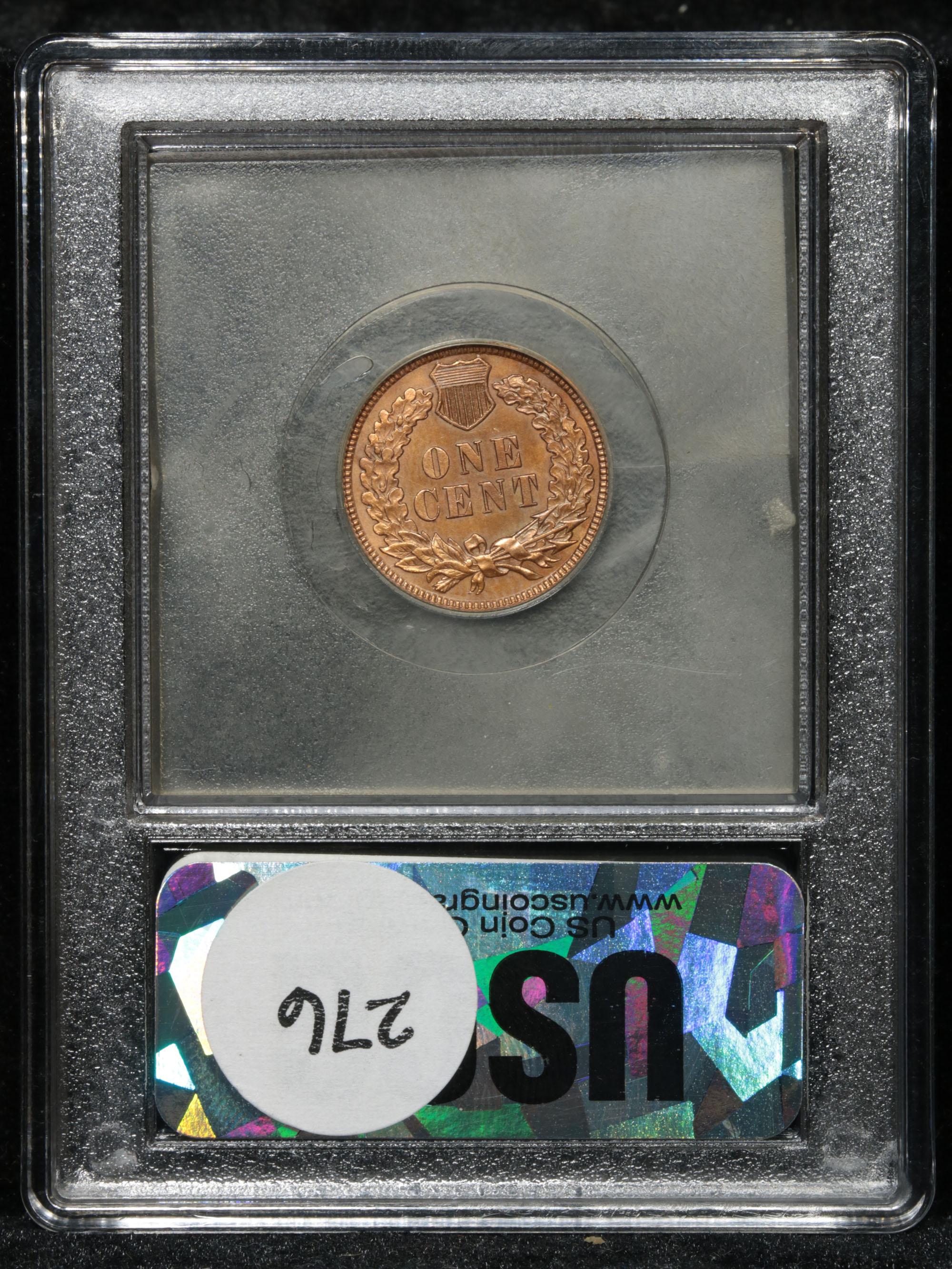 ***Auction Highlight*** 1885 Indian Cent 1c Graded Choice Unc RD By USCG (fc)