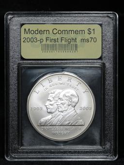 2003-P First Flight Modern Commem Dollar $1 Graded ms70, Perfection By USCG