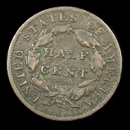 1834 Classic Head half cent 1/2c Grades vf details