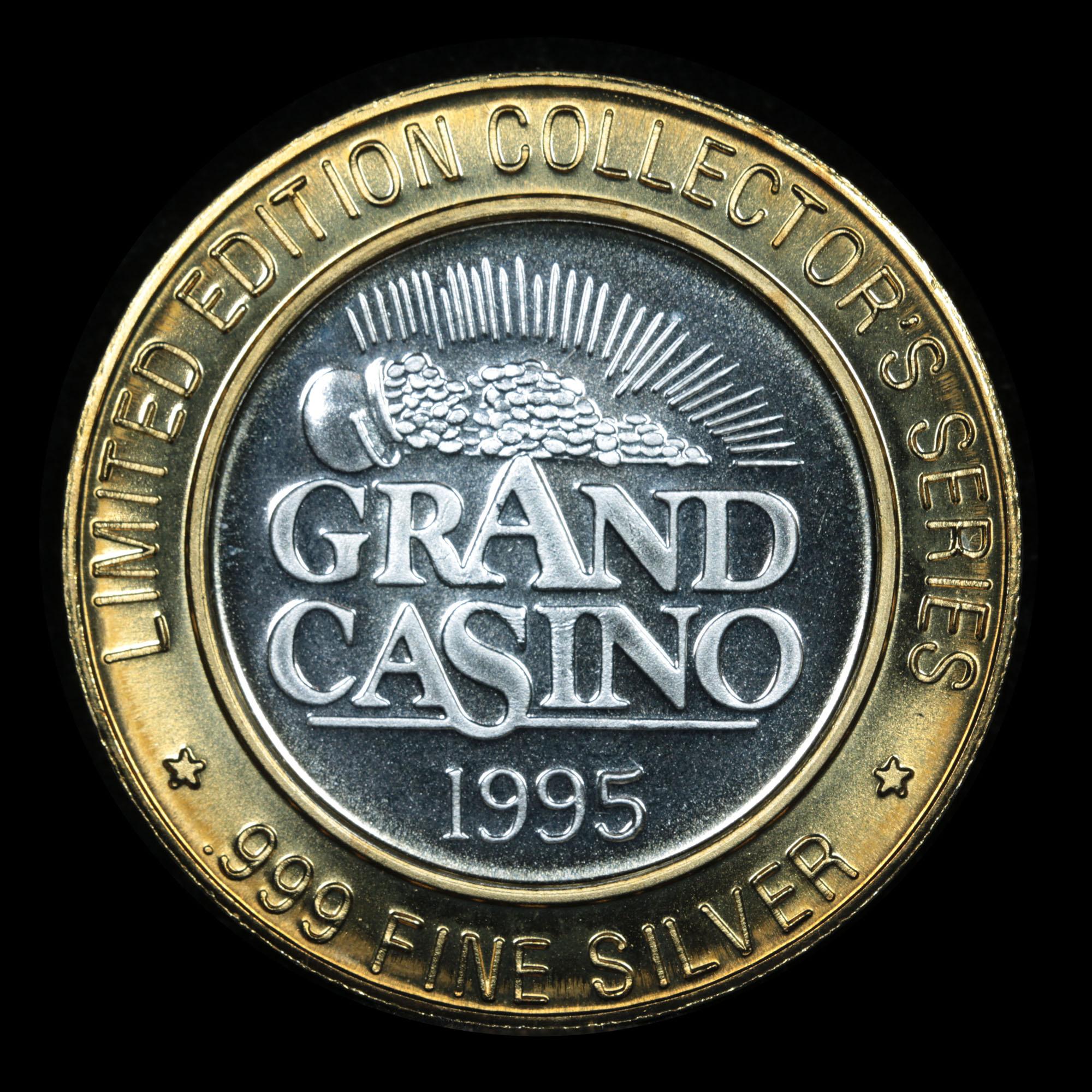 Casino Token with .6 Oz. of Silver in the center 1995 Grand Casino Silver Casino Token