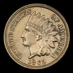 1862 Indian Cent 1c Grades Select Unc