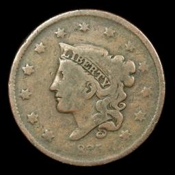 1835 Coronet Head Large Cent 1c Grades vf, very fine