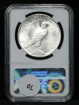 NGC 1923-p Peace Dollar $1 Graded ms64 By NGC